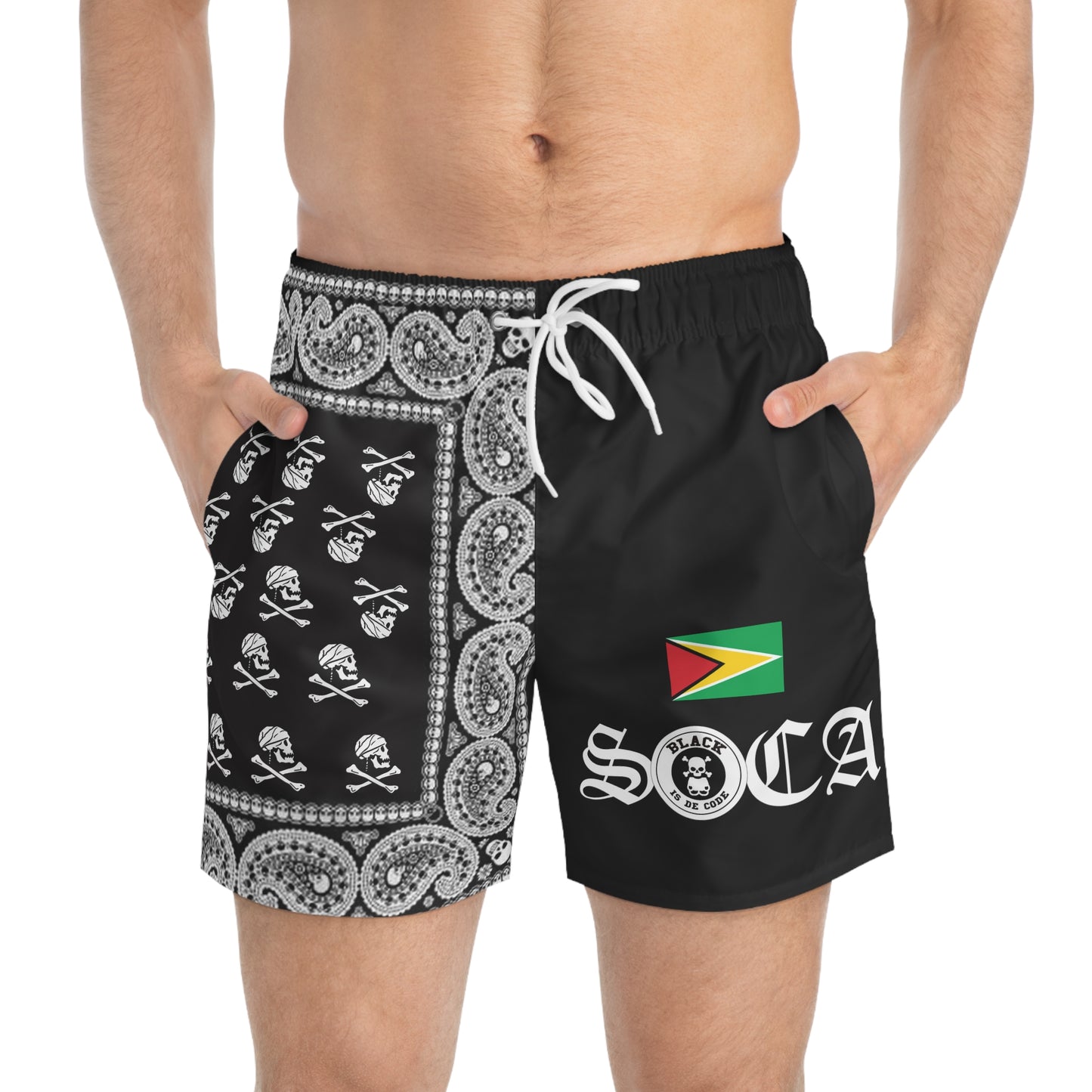 Guyanese Code Swim Trunks