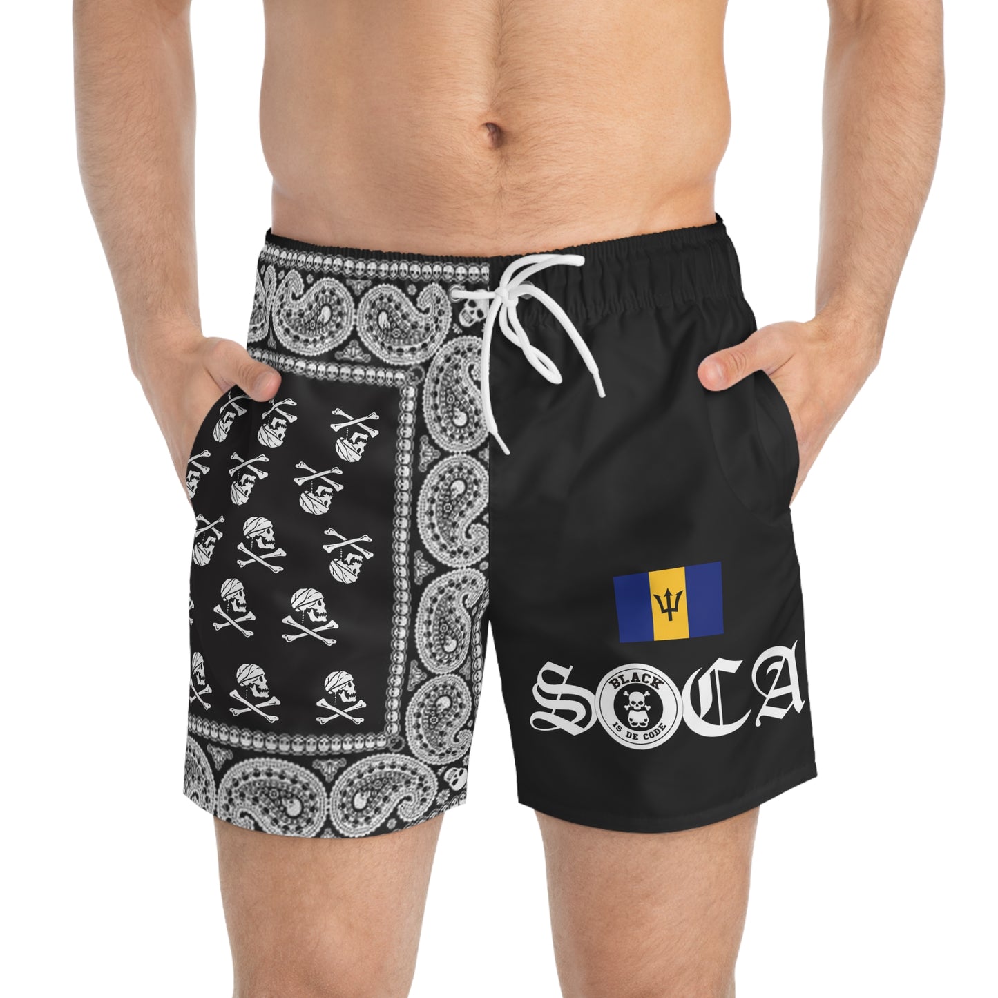 Barbados Code Swim Trunks