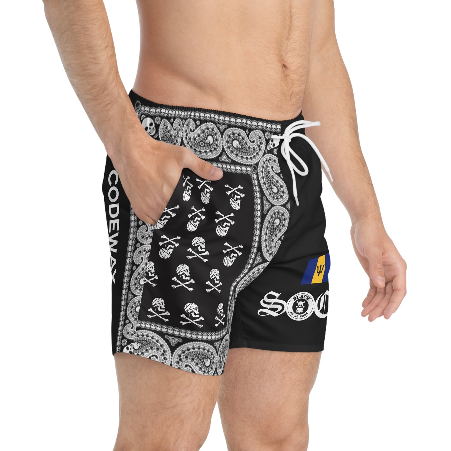 Barbados Code Swim Trunks