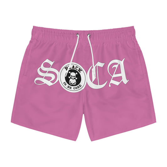 (Pink) Soca Code Swim Trunks